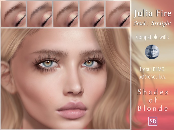 Eyebrows, Genus: JuliaFire.Small.Straight.Blonde