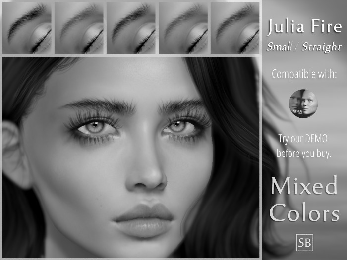 Eyebrows, Genus: JuliaFire.Small.Straight DEMO