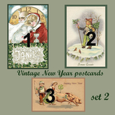 Vintage New Year postcards - set 2