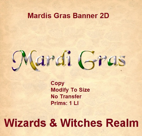 Mardis Gras Banner 2D