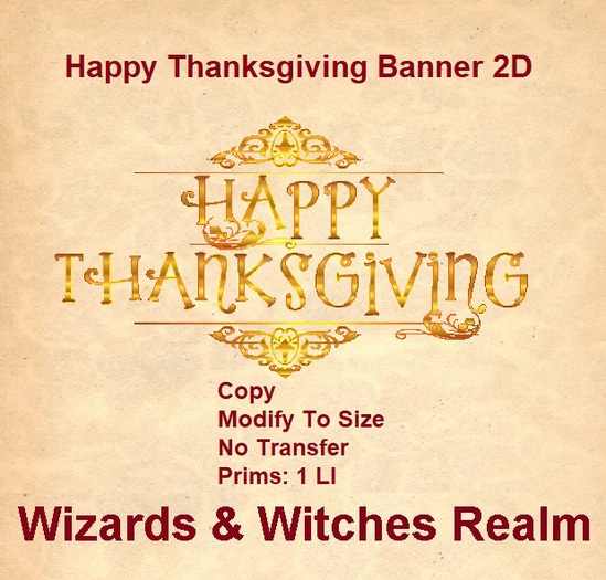 Happy Thanksgiving Banner 2D