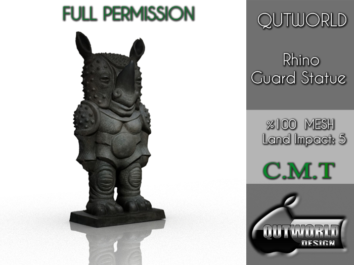 .::QUTWORLD Rhino Guard Statue::.FP Unpack (ADD)