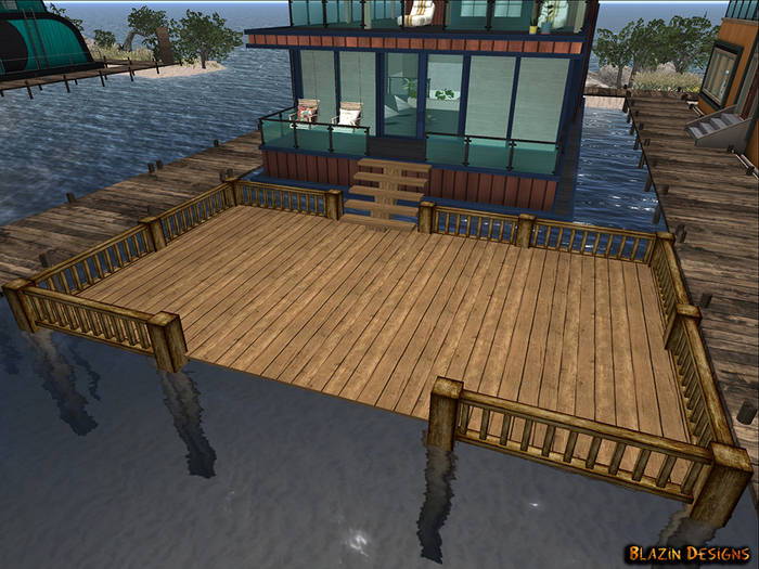 Second Life Marketplace Windlass Houseboat Deck/Dock For Bellisseria