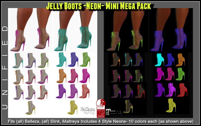 :.Unified.:Jelly Boots (All Neon Mini-Mega Pack)