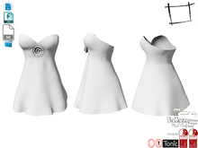 Dae Obj FBX For Strapless Dress with Flower Slink, Maitreya, Ocacin Voluptuous, Belleza