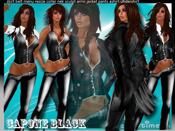  Capone black V/ tag goth 