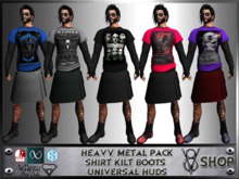+DEMO+V8 SHOP+HEAVY METAL PACK+SHIRT KILT BOOTS UNIVERSAL HUDS+