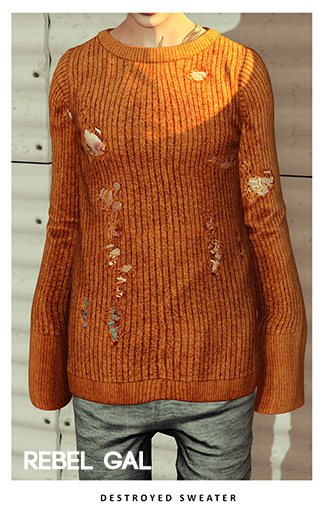 Rebel Gal. (MAN) :: Destroyed Sweater. "Fatpack"