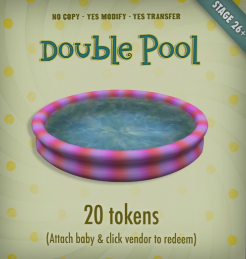 [Zooby Legacy Baby] Zooby token toys - Smart Toy Double Pool Pink Stripe