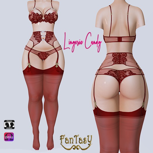 !FANTASY: Lingerie Candy  - RED