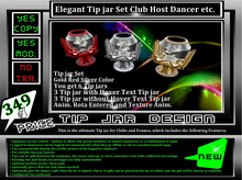 * Elegant * Host Dancer Club * Tip jar Set *