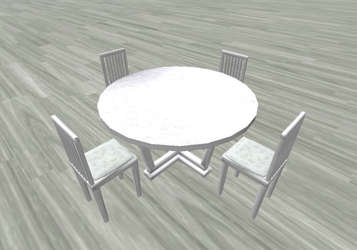 Chrome Dining Table Set (Colour Change)