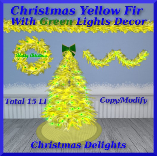 Christmas Decor Group Yellow