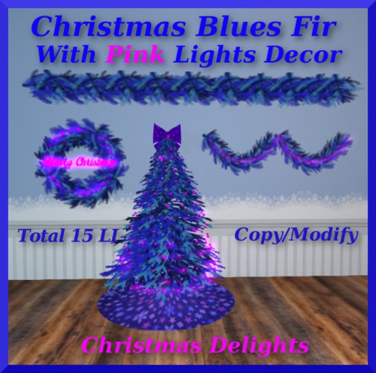 Christmas Decor Group Blue