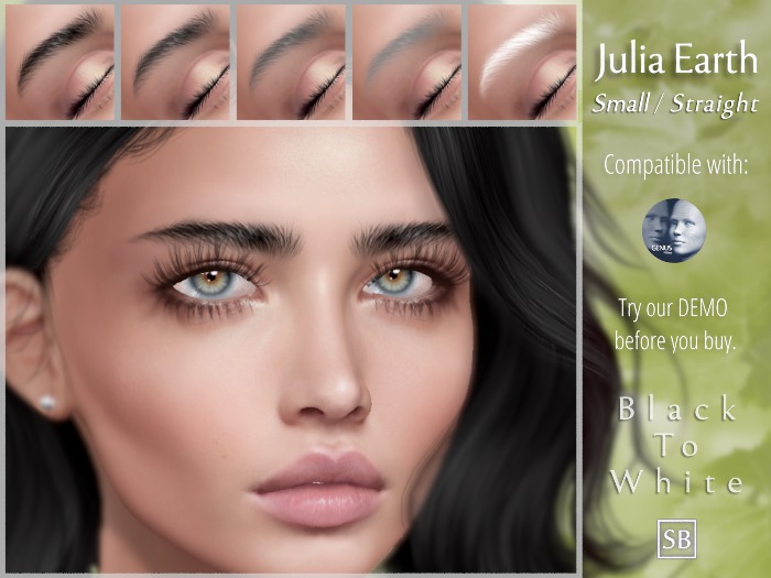 Eyebrows, Genus: JuliaEarth.Small.Straight.BlackToWhite