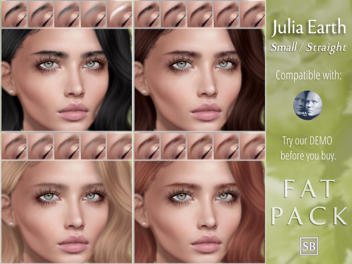 Eyebrows, Genus: JuliaEarth.Small.Straight:Fatpack