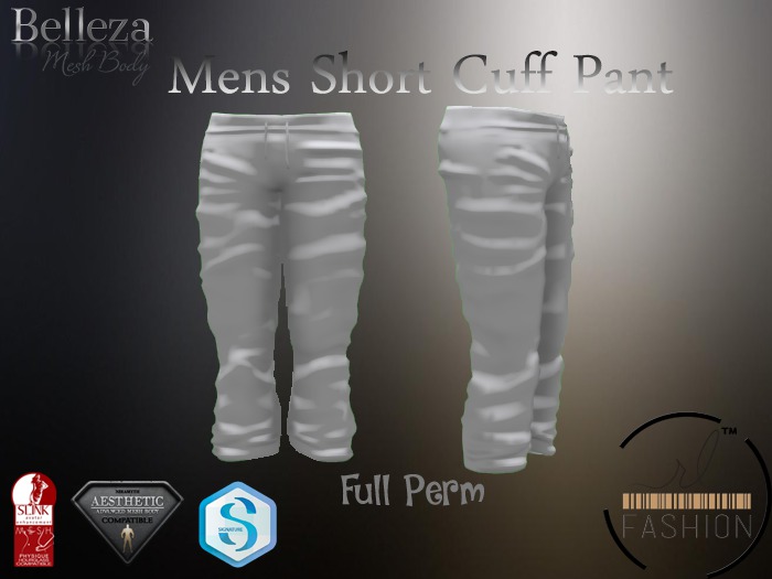Mens Short Cuff Pant