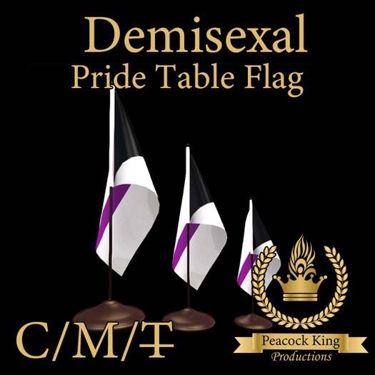 (Peacock) Demisexual Table Flag