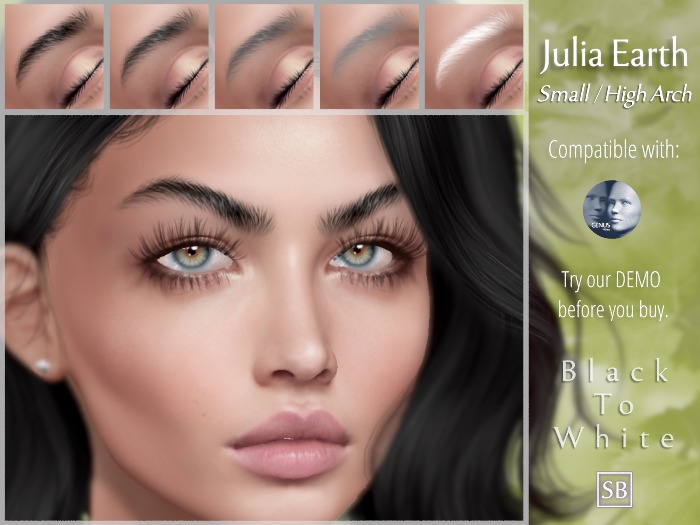 Eyebrows, Genus: JuliaEarth.Small.HighArch.BlackToWhite