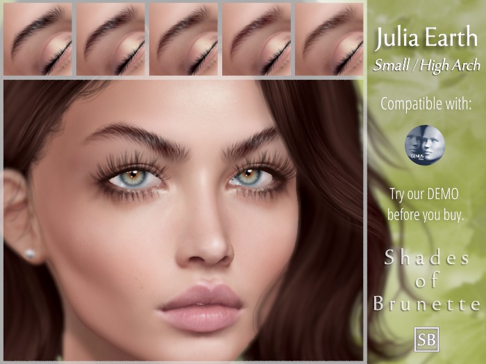 Eyebrows, Genus: JuliaEarth.Small.HighArch.Brunette