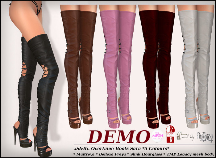 .:S&B:. Overknee Boots Sara *5 Colours* Demo