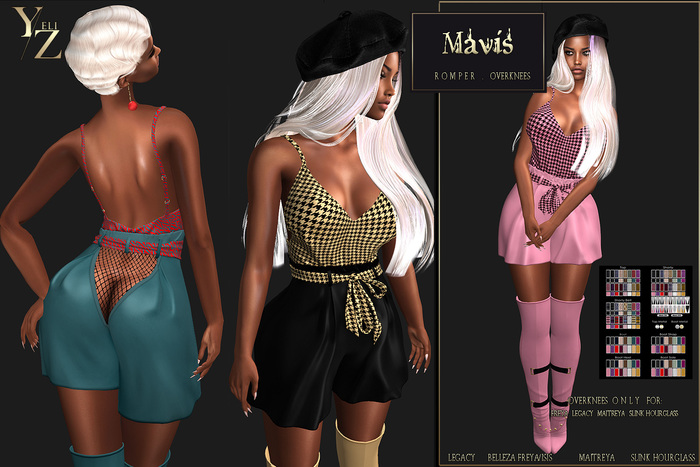 YELIZ MESH "MAVIS" ROMPER with BOOTS and HUD