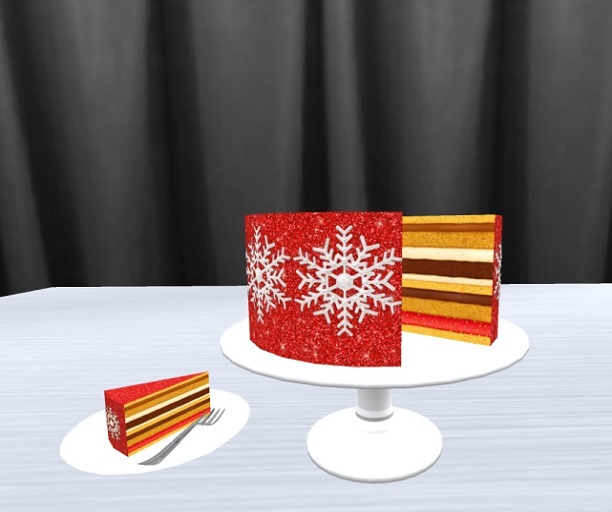Red Sparkle Layer Cake