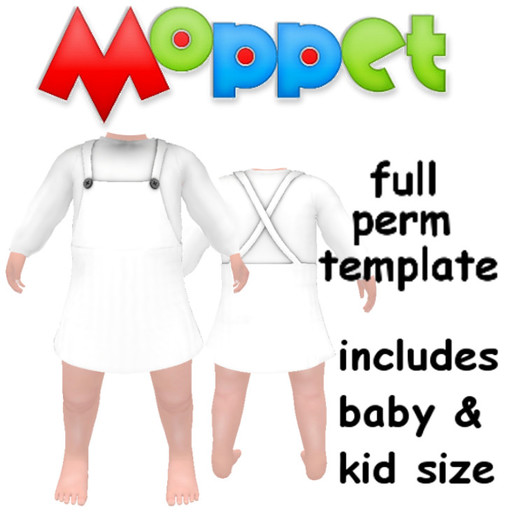 Moppet FULL PERM Overall Dress Template