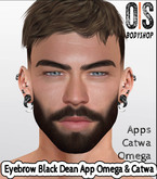 !OS! Eyebrow Black Dean App Omega & Catwa