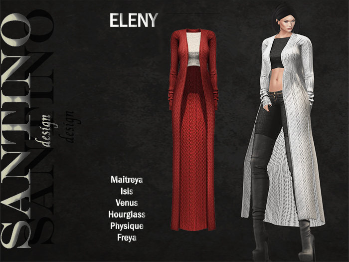 Santino Design-Long Cardigan-Red