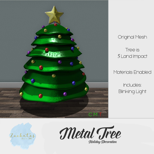 Zoobatos - Giant Metal Holiday Tree (Boxed)