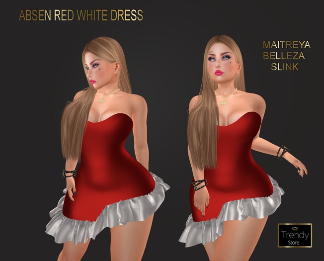 76 [TS] Absen White Red Dress