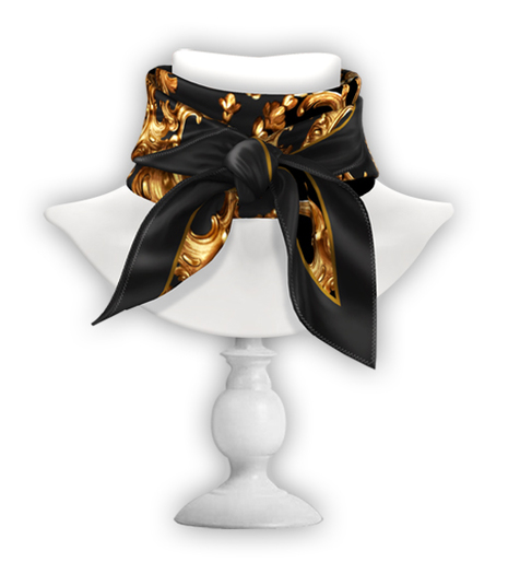erratic / satin scarf / baroque black