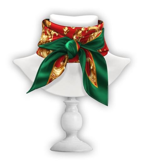 erratic / satin scarf / baroque red