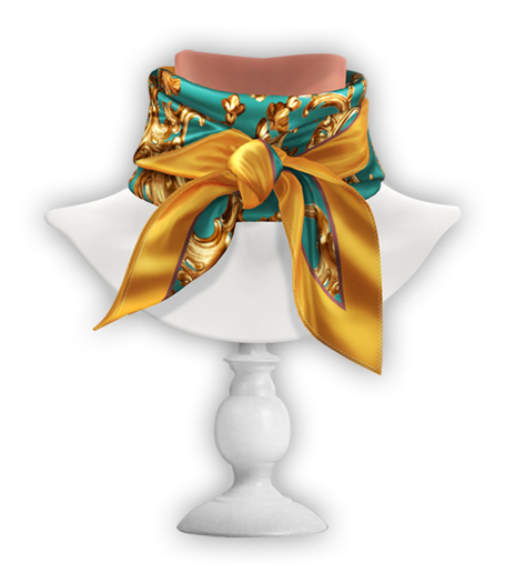 erratic / satin scarf / baroque turquoise