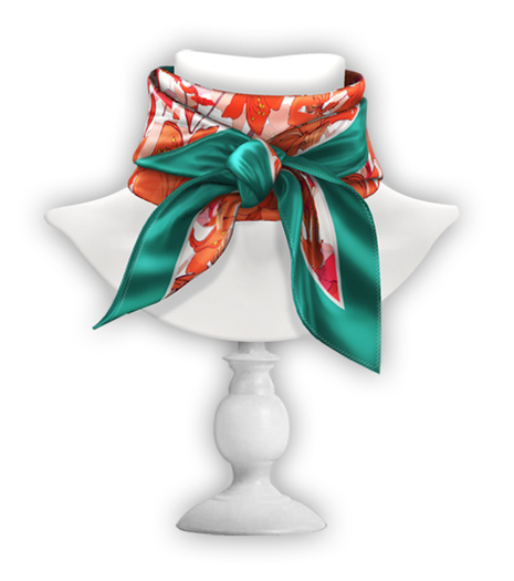 erratic / satin scarf / orange