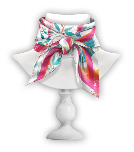 erratic / satin scarf / watercolor pink