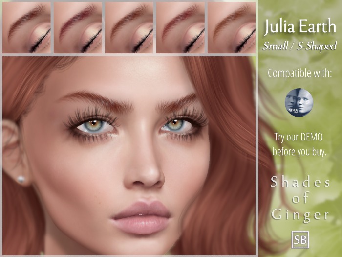 Eyebrows, Genus: JuliaEarth.Small.S.Shaped.Ginger