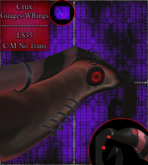 (KAD) - Crux Ear Gauges/W Rings