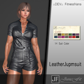 [JuneFit] FitnessNana_LeatherJumpsuit