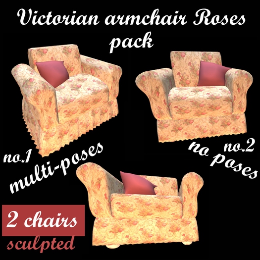 Victorian armchair Roses pack