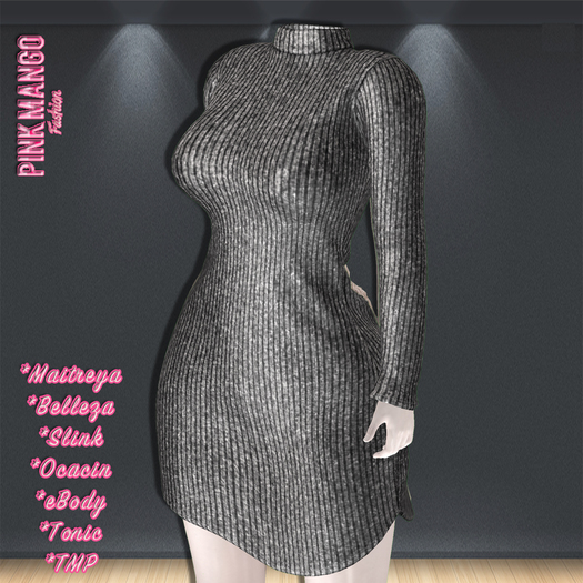 *Pink Mango* Rafaela Knitted Dress BLACK
