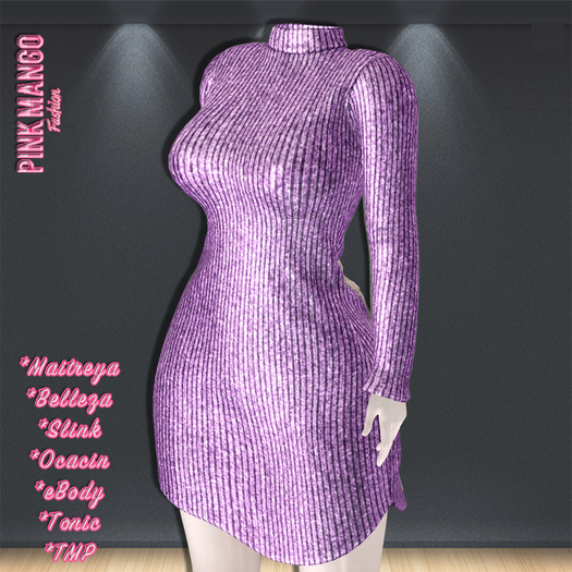 *Pink Mango* Rafaela Knitted Dress PURPLE