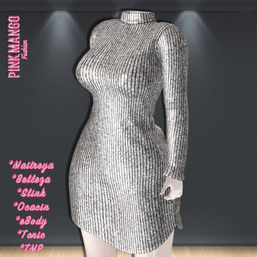 *Pink Mango* Rafaela Knitted Dress SILVER