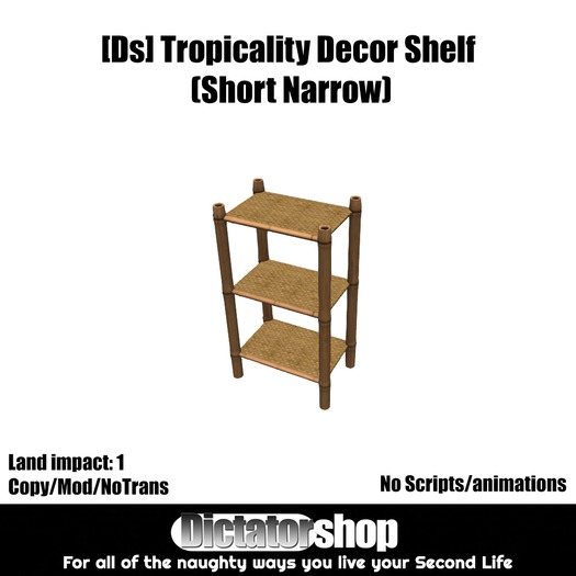 [Ds] Tropicality Decor Shelf (Short Narrow)