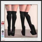 [HC] Fiona Black Knee Boots for Slink, Belleza, Maitreya, eBody, Signature & Tonic
