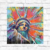 Liberty Statue Mesh Canvas Painting