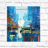  Abstract USA Streets Mesh Canvas Painting 