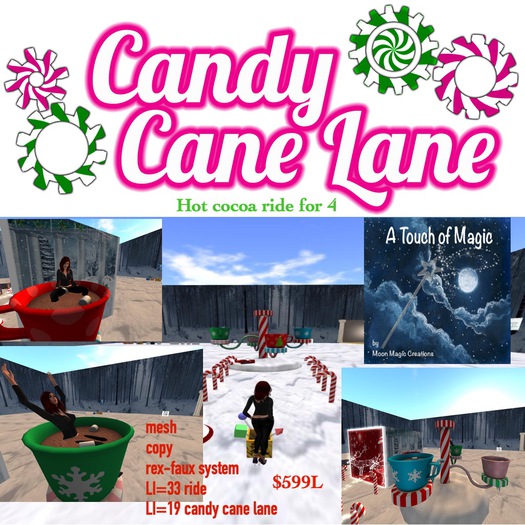 Candy Cane Lane Hot Coco Ride for 4-bags