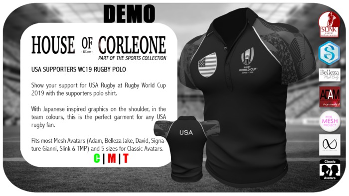 DEMO - USA Supporters WC19 Rugby Polo
